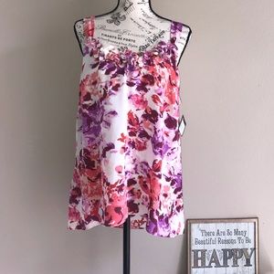 📦SOLD📦 Halogen 100% Silk Floral Top Sz XL